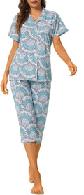 Capri Pajama Set - Short Sleeve - 2 Piece