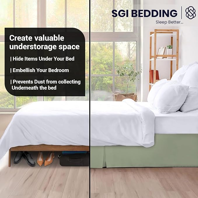 Microfiber Bed Skirt - Twin - 15 in Drop