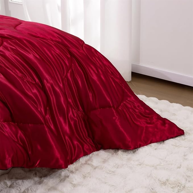 Satin Weighted Comforter Set - Queen