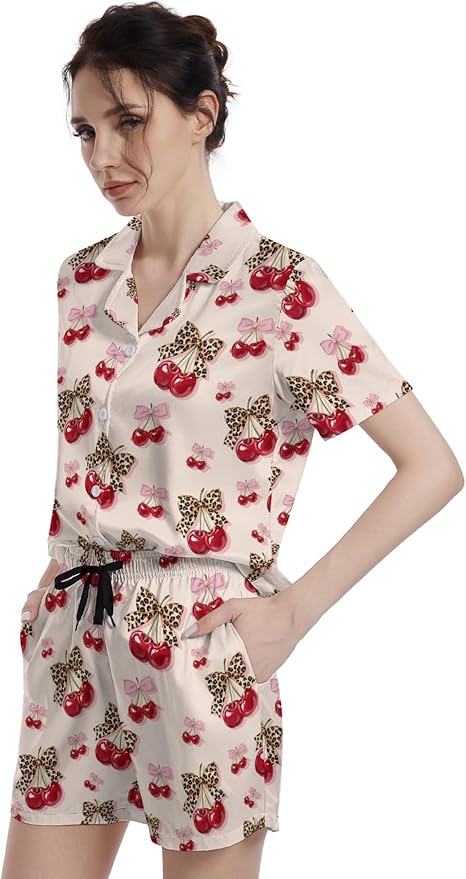 Women's Pajama Set - Short Sleeve - 2 Piece