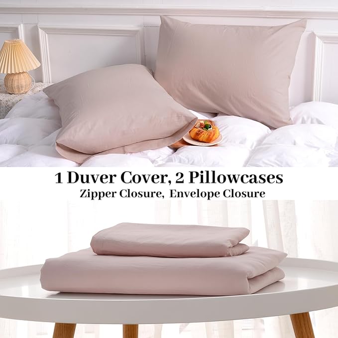 Linen Duvet Cover Set - Queen - 3 Piece