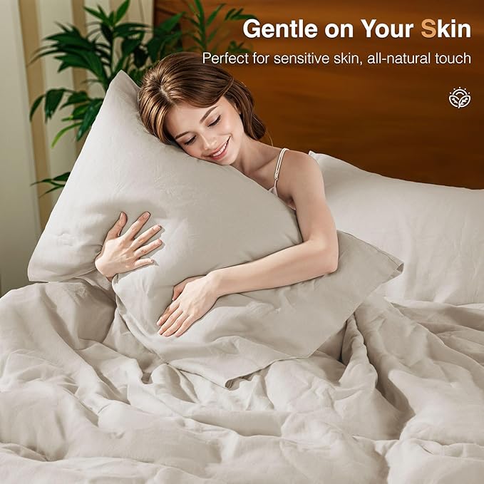Linen Duvet Cover Set - King - 3 Piece