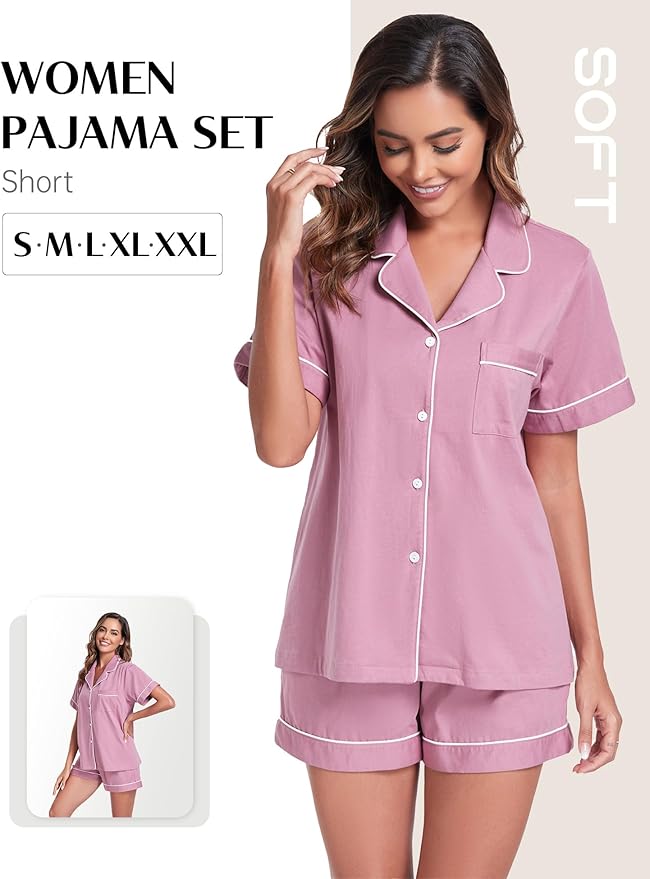 Women's Pajama Set - Short Sleeve - 2 Piece