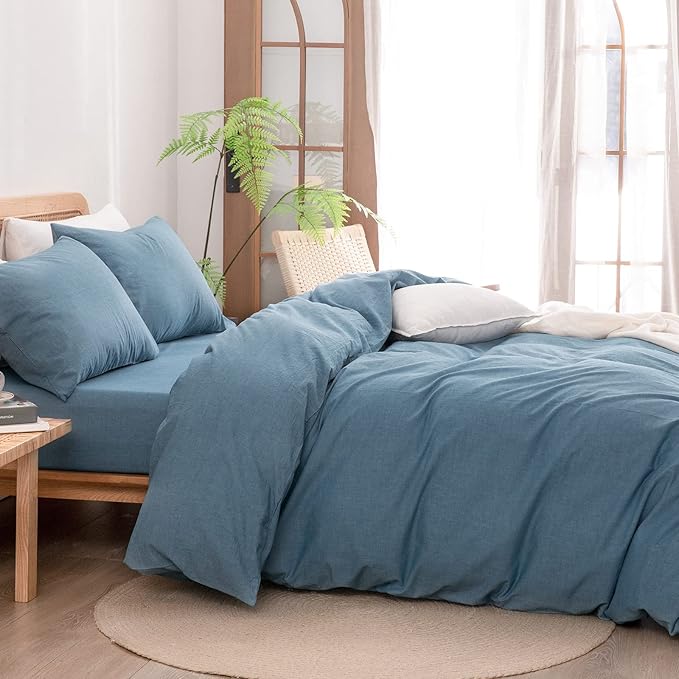 Linen Duvet Cover Set - King - 3 Piece