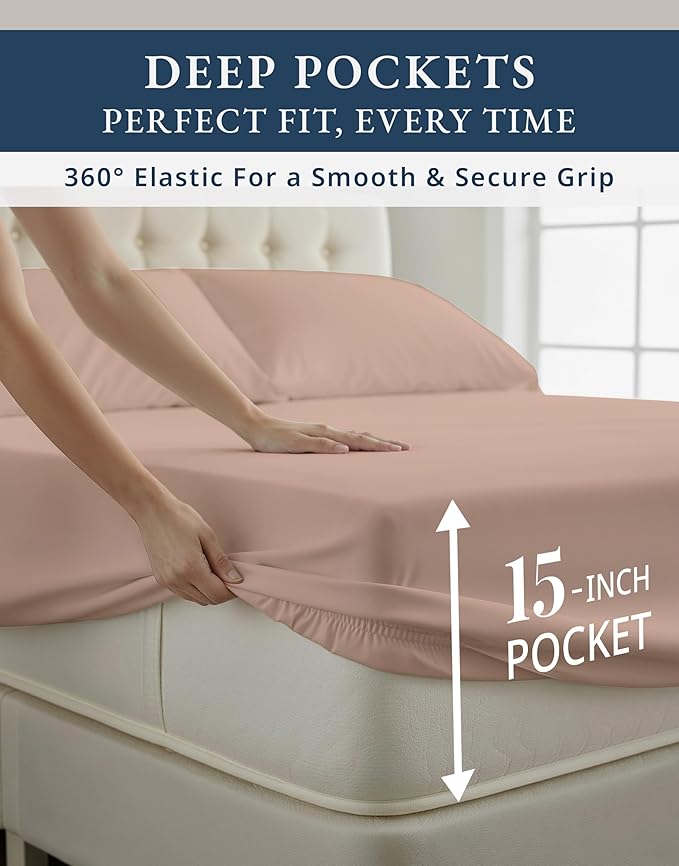 Linen Bed Sheet Set - Twin
