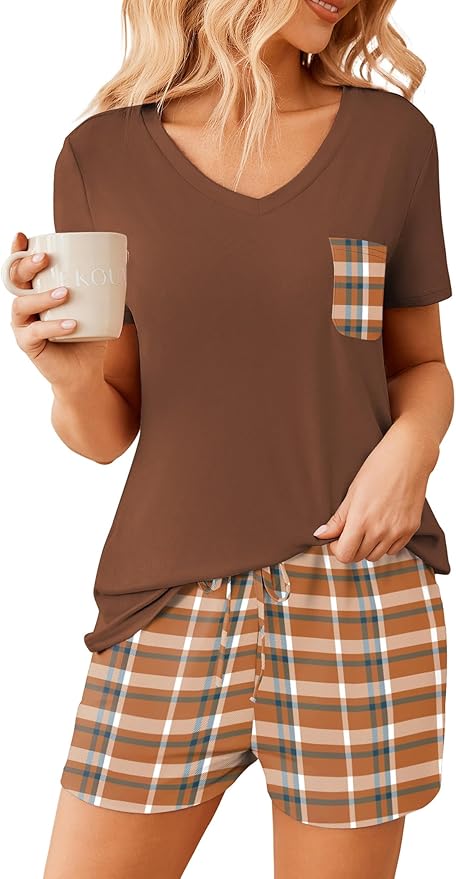 Women's Pajama Set - Short Sleeve - 2 Piece