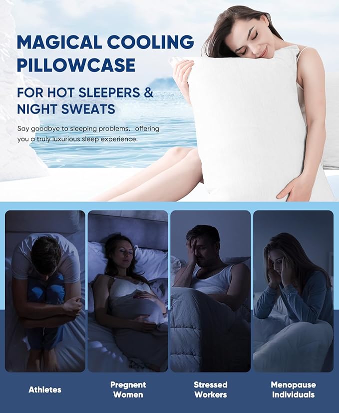 Cooling Pillowcase Set - Standard - 20 x 26 in - 2 Pack