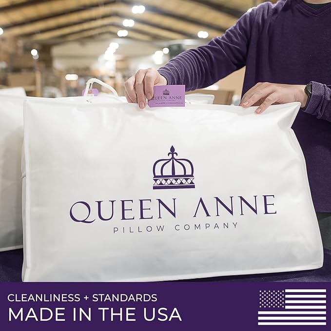 Down Alternative Hypoallergenic Bed Pillow - Queen - 2 Pack
