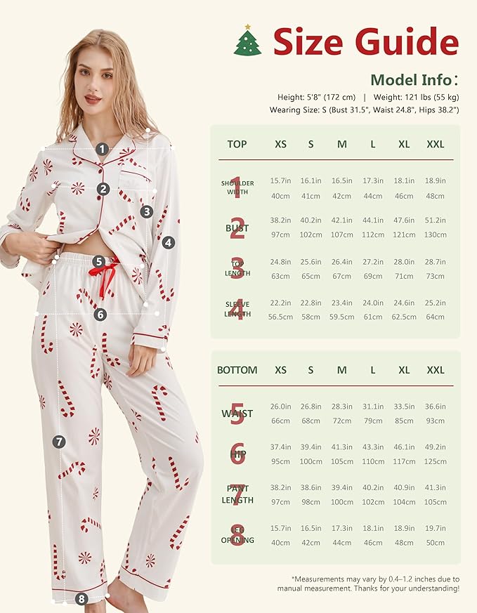 Women's 100% Cotton Pajama Set - Long Sleeve