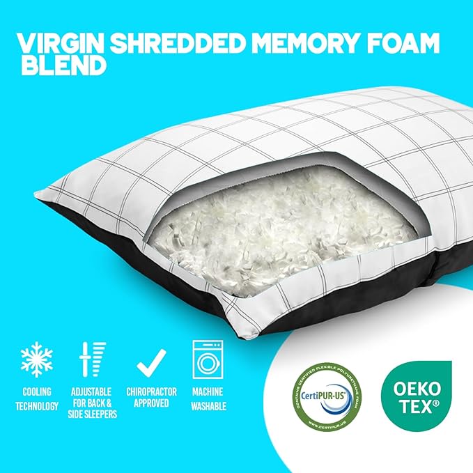Memory Foam Bed Pillow - Queen