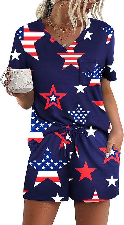 Women's Pajama Set - Short Sleeve - 2 Piece