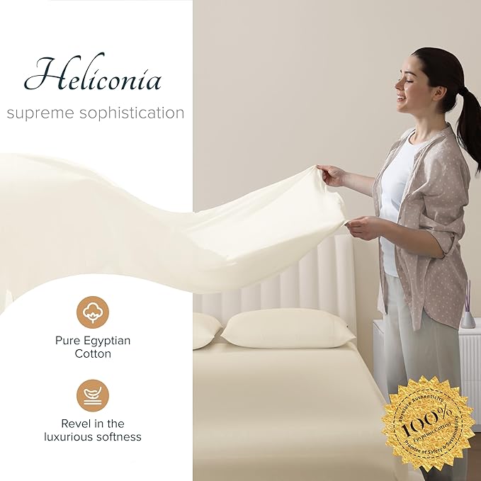 Linen Cooling Bed Sheet Set - Queen - 17 in Deep Pocket - 4 Piece