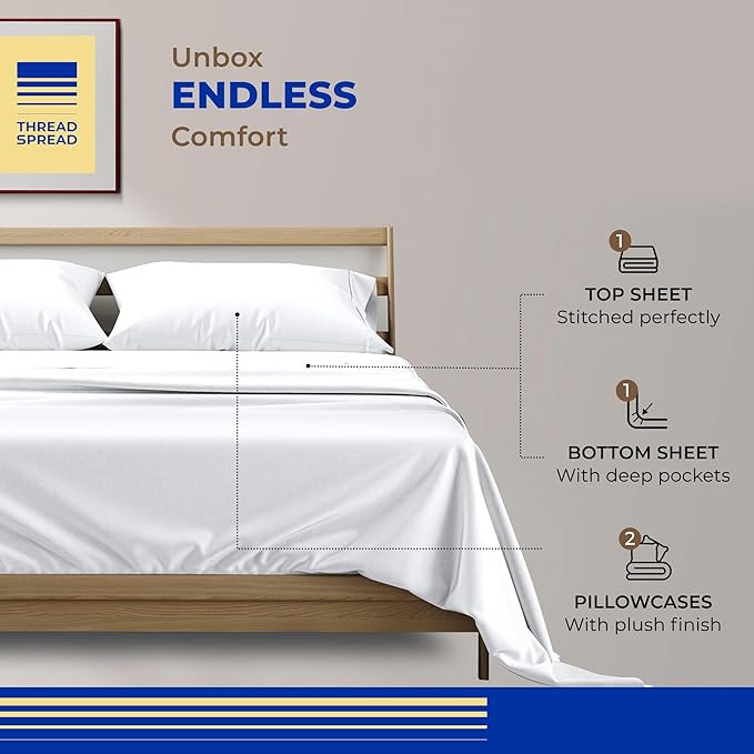 Cooling Bed Sheet Set - King - 16 in Deep Pocket - 4 Piece