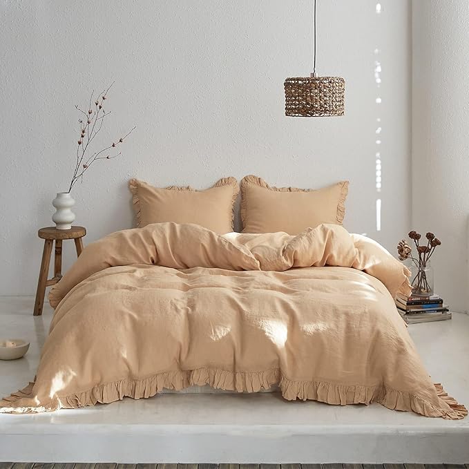 Linen Duvet Cover Set - Full - 3 Piece