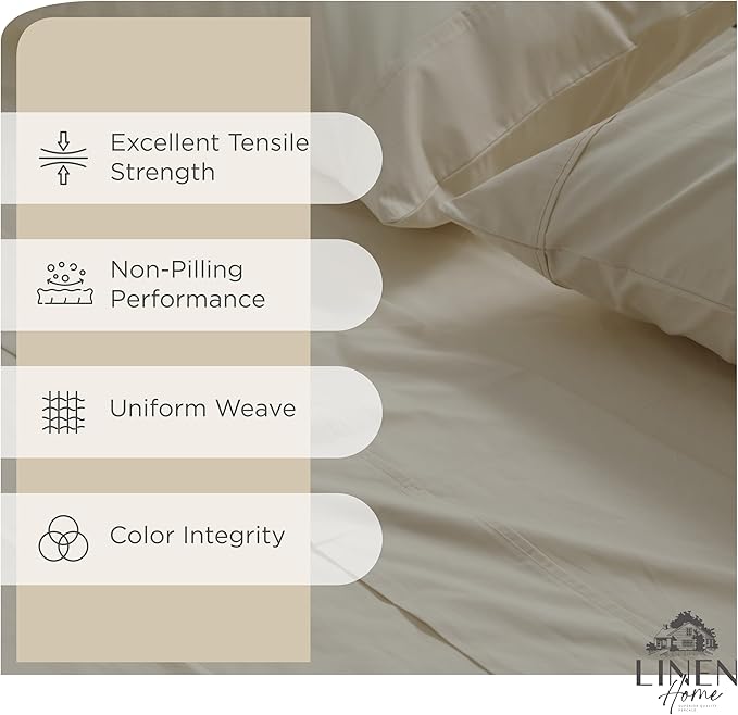 100% Cotton Bed Sheet Set - Queen - 4 Piece