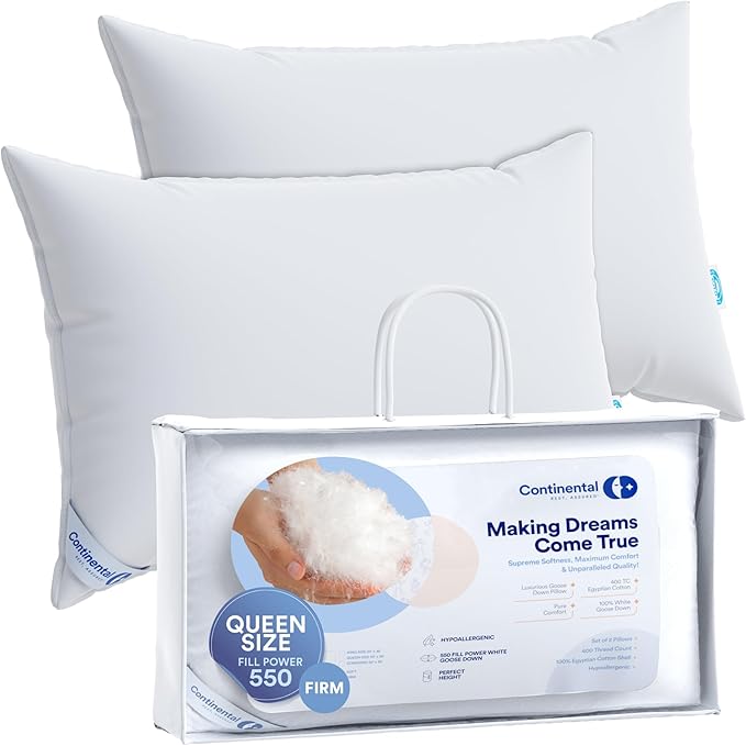 Bed Pillow - Queen - 30 x 20 in - 2 Piece