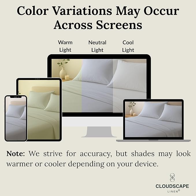Linen Bed Sheet Set - Full - 4 Piece