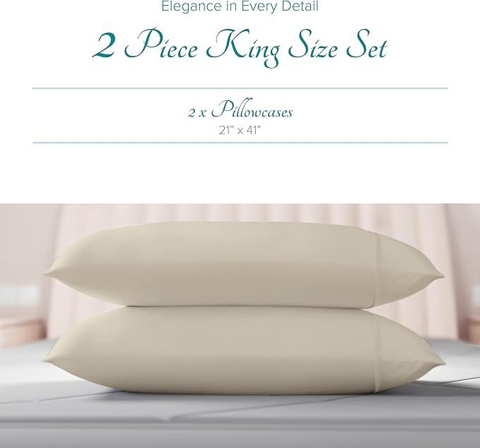 Linen Cooling Pillowcase Set - King - 2 Piece