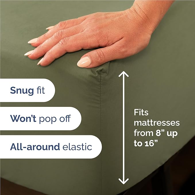 Cooling Bed Sheet Set - Twin XL - 16 in Deep Pocket - 4 Piece