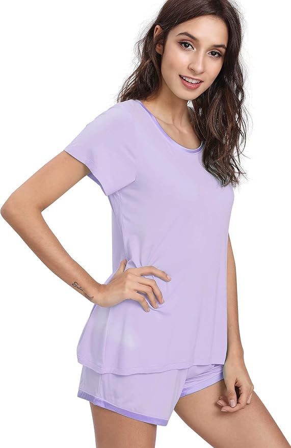 Bamboo Shorts Pajama Set - Short Sleeve - 2 Piece