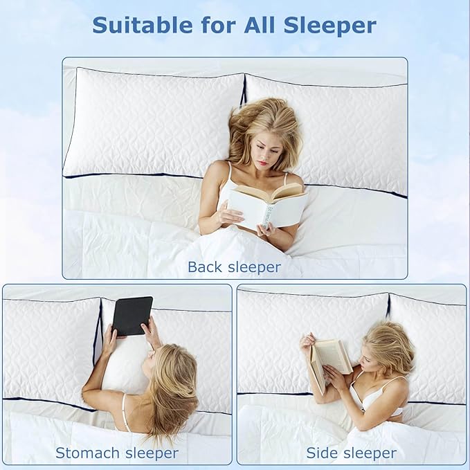 Down Alternative Cooling Bed Pillow - King - 2 Pack