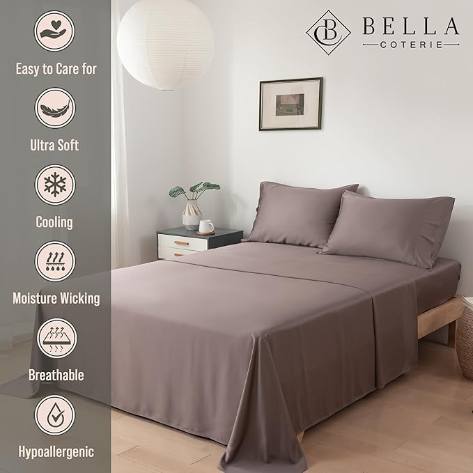 Bamboo Cooling Bed Sheet Set - Full - 18 in Deep Pocket