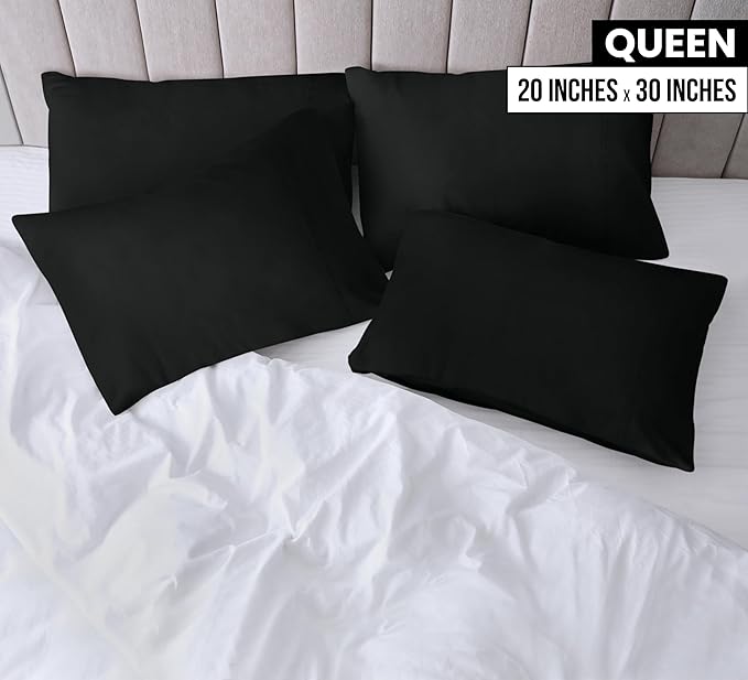 Microfiber Pillowcase Set - Queen - 20 x 30 in - 4 Pack