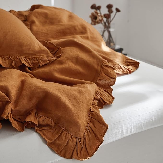 Linen Duvet Cover Set - Queen - 3 Piece