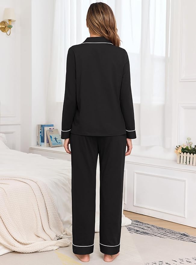 Women's 100% Cotton Pajama Set - Long Sleeve - 2 Piece