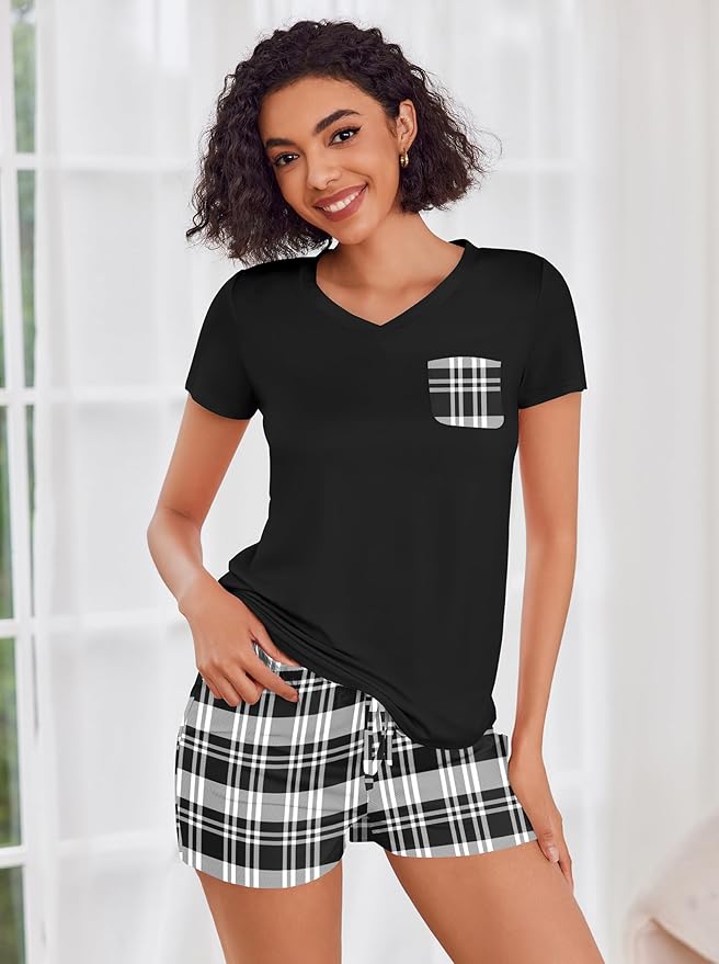Women's Pajama Set - Short Sleeve - 2 Piece