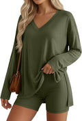 Women's Shorts Pajama Set - Long Sleeve - 2 Piece