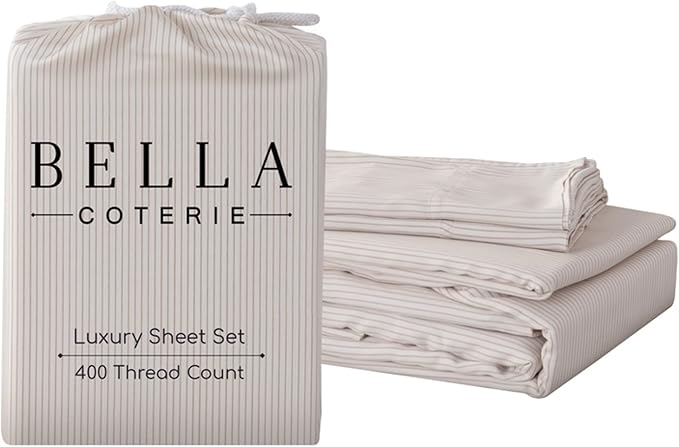 Bamboo Cooling Bed Sheet Set - Queen - 18 in Deep Pocket
