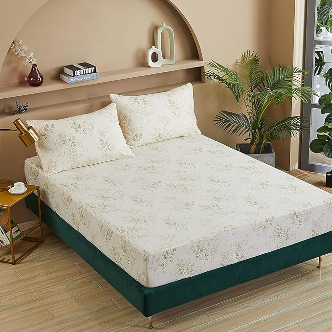 100% Cotton Bed Sheet Set - Queen - 4 Piece