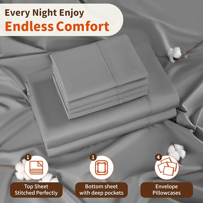 Bed Sheet Set - Queen - 6 Piece