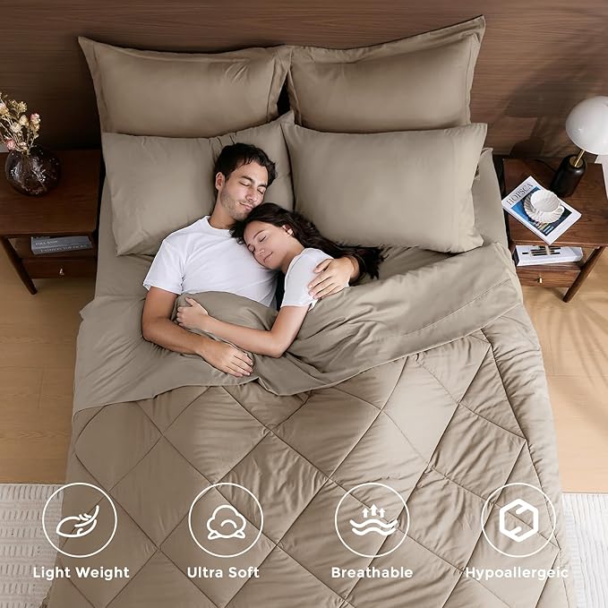 Linen Comforter Set - King - 7 Piece