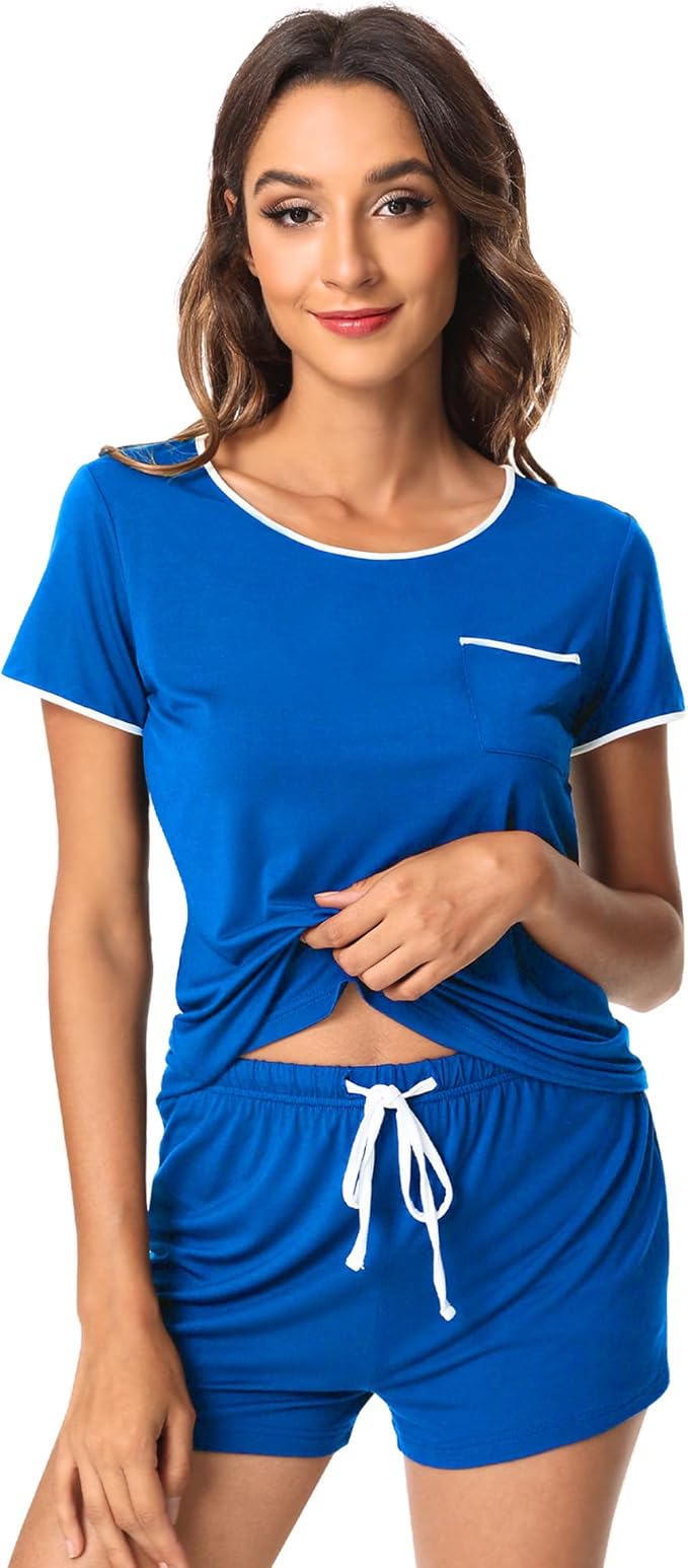 Women's Bamboo Cooling Pajama Set - Short Sleeve - 2 Piece