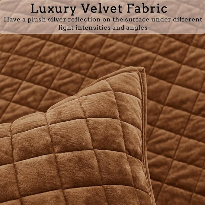 Velvet Quilt Set - King - 3 Piece