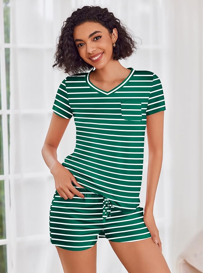 Women's Pajama Set - Short Sleeve - 2 Piece