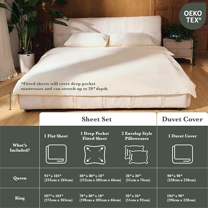 Bamboo Cooling Duvet Cover - Queen