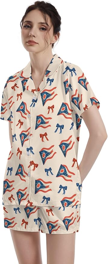 Women's Pajama Set - Short Sleeve - 2 Piece