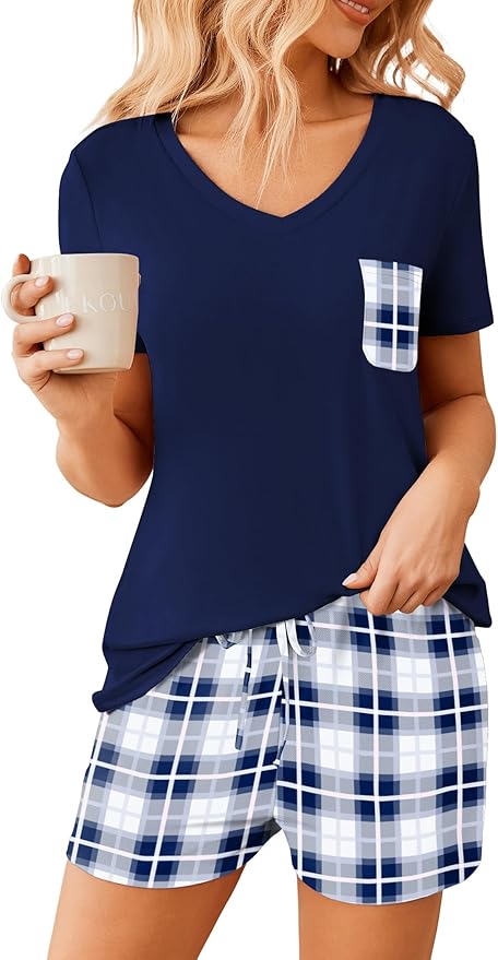 Women's Pajama Set - Short Sleeve - 2 Piece