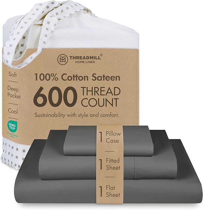 100% Cotton Cooling Bed Sheet Set - Twin XL - 3 Piece