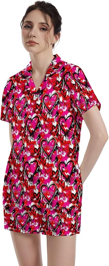 Women's Pajama Set - Short Sleeve - 2 Piece