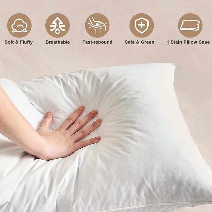 Satin Cooling Bed Pillow - Queen