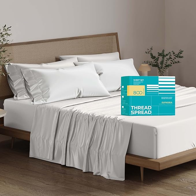 Cooling Bed Sheet Set - Queen - 16 in Deep Pocket - 6 Piece