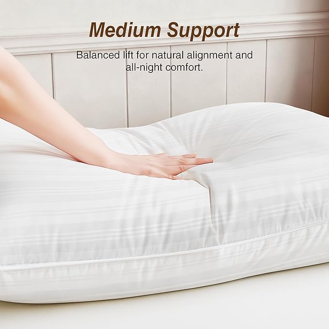 100% Cotton Bed Pillow - King - 2 Piece