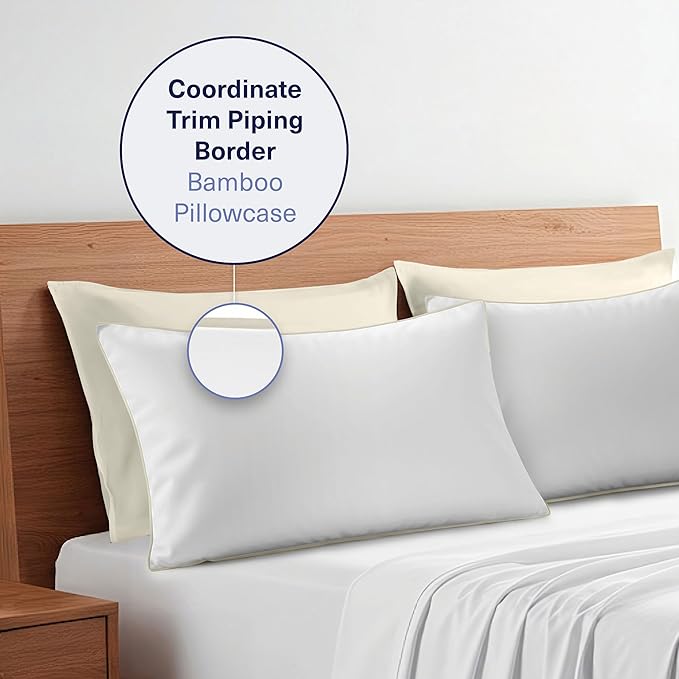 Bamboo Cooling Pillowcase Set - Queen - 2 Piece