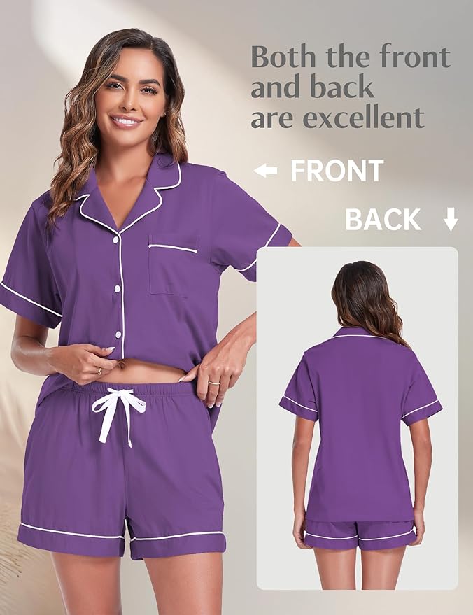 Women's Pajama Set - Short Sleeve - 2 Piece