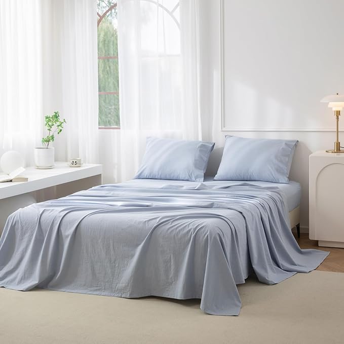 Linen Bed Sheet Set - Full - 4 Piece