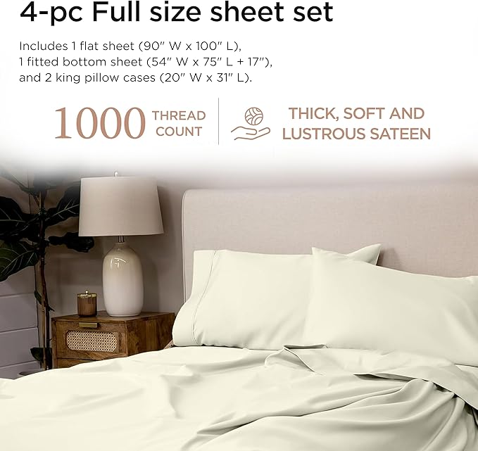 Bed Sheet Set - Full - 4 Piece